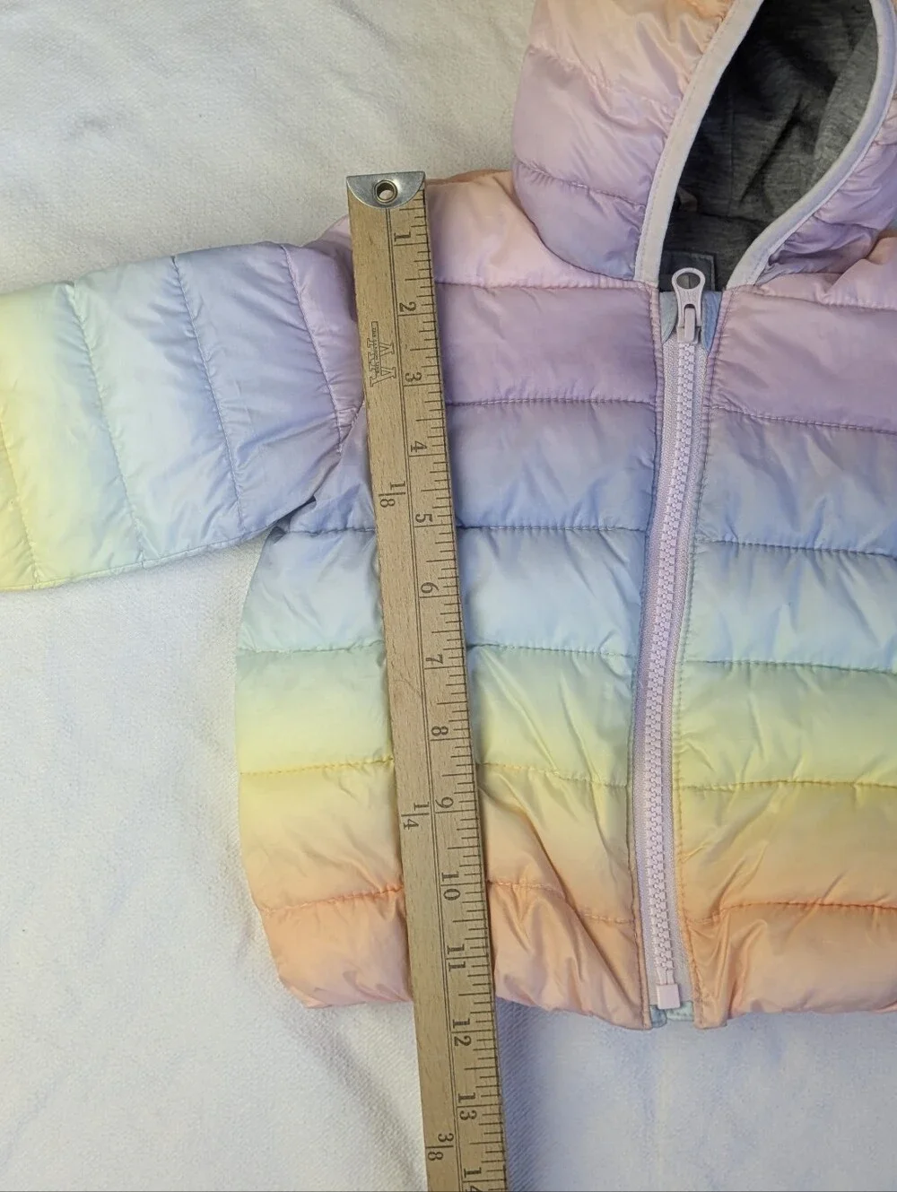 Infant Gap Rainbow Puffer Coat 6-12 Months